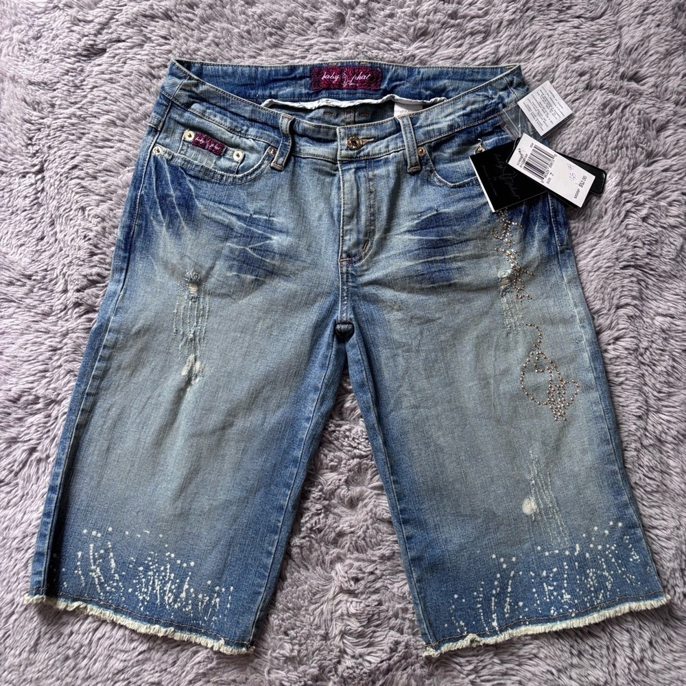 NWT Vintage Women’s Baby Phat bling shorts size 7